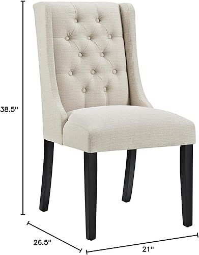 Miniatura 2 de Modway Baronet - Juego de 4 sillas Parsons de tela tapizada para cocina y comedor, color beige Beige,Gris,https://www.amazon.com/dp/undefined