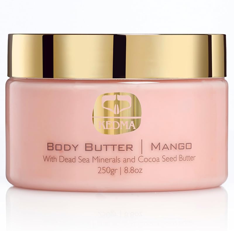 Manteiga Corporal de Manga KEDMA com Manteiga de Cacau, Óleo de Farelo de Arroz e Vitamina E – 250 g
