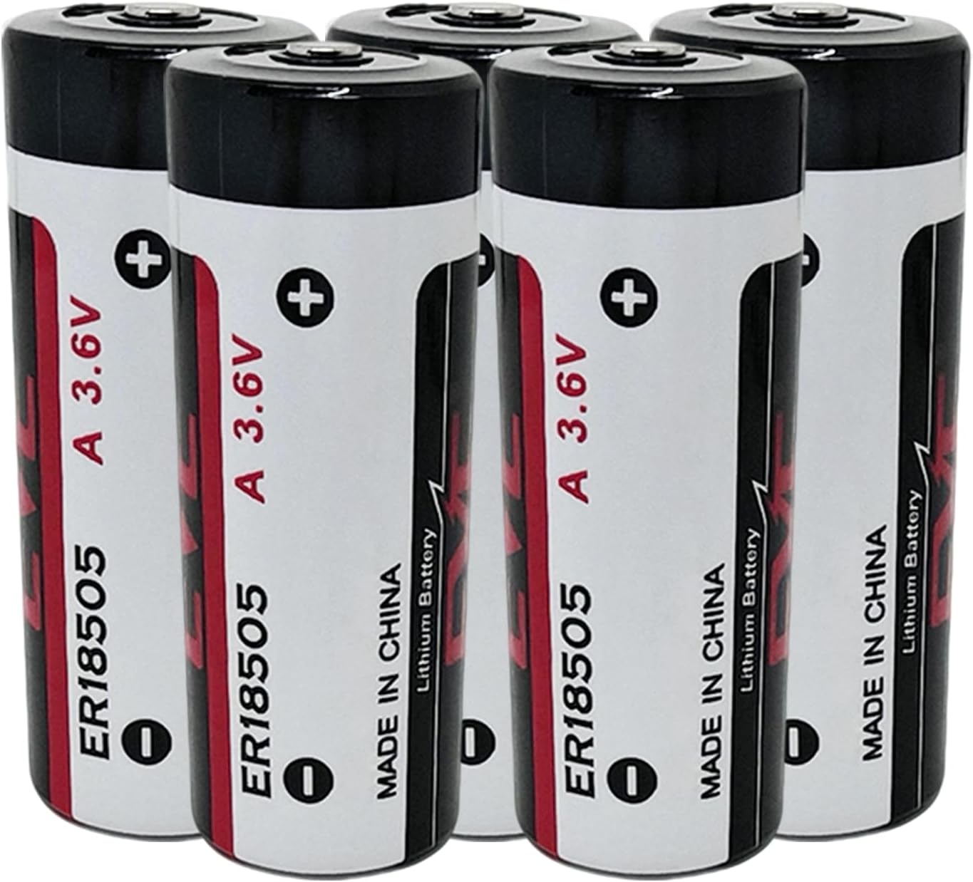 XXSTAR 5 Pack ER18505 3.6V PLC Control Lithium Battery 4000mAh Non-Rechargeable for Smoke Detector,GPS Locator
