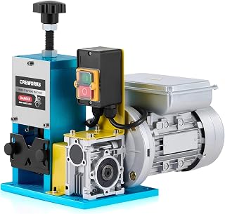 CREWORKS 180W Electric Wire Stripper Machine, 0.06"-1" Automatic Wire Stripping Machine, Wire Stripping Tool for 1.5-25 mm Scrap Wire, 5 Channel Copper Wire Stripper Tool for Leftover Cable Recycling