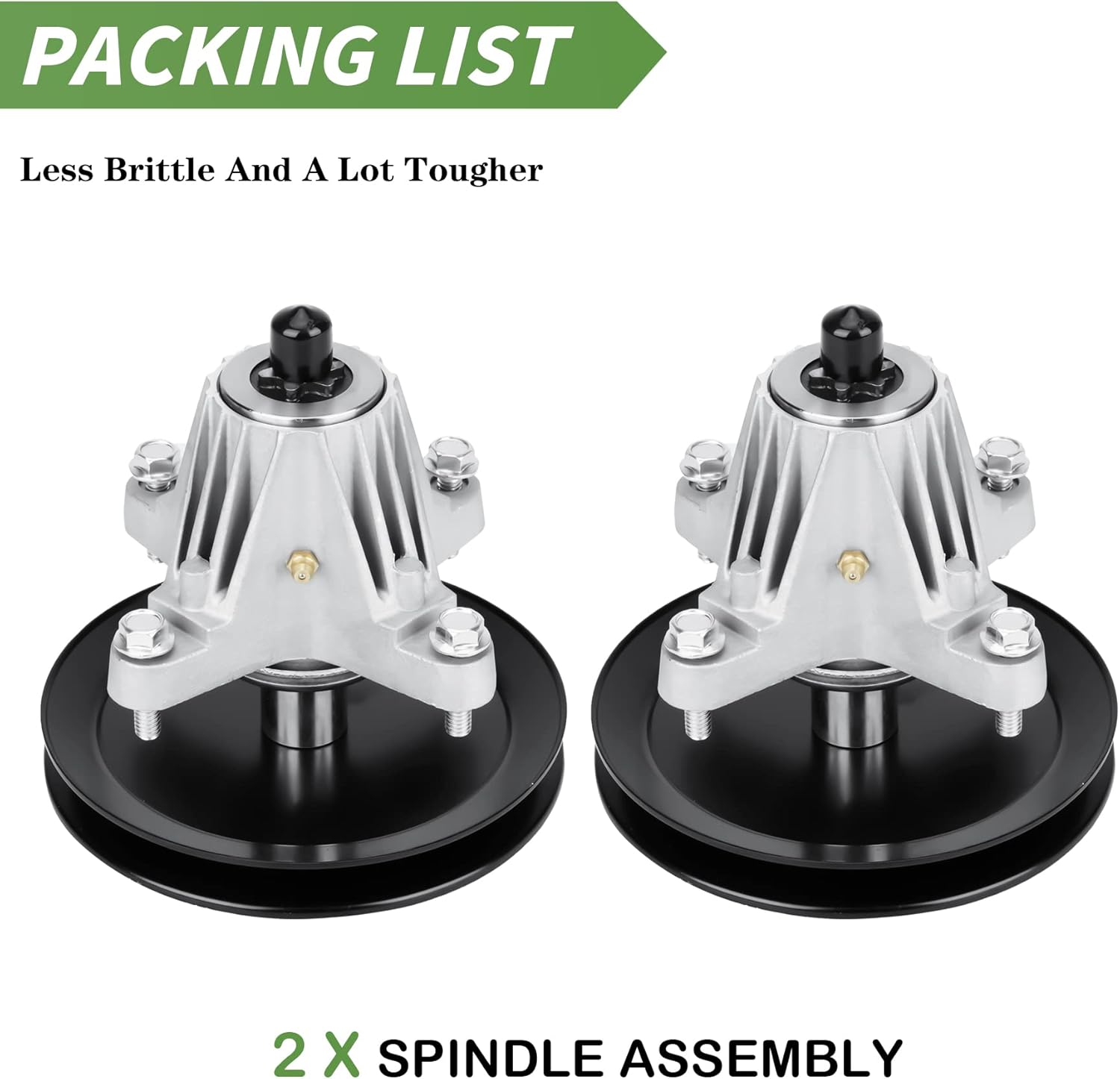 918-06977 Spindle Fits for MTD Cub Cadet 46" Deck 618-06977 618-06977A 918-06977A, for XT1-LT46 XT2-LX46 KH EFI FAB T8200 T8600 T3100 T240 TB2246 Troy-Bilt Super Bronco XP 46" (2 Pack)