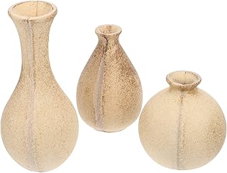 3pcs DIY Wood Vase Floral Decor Unfinished Vase for DIY Handmade Flower Pot Blank Material