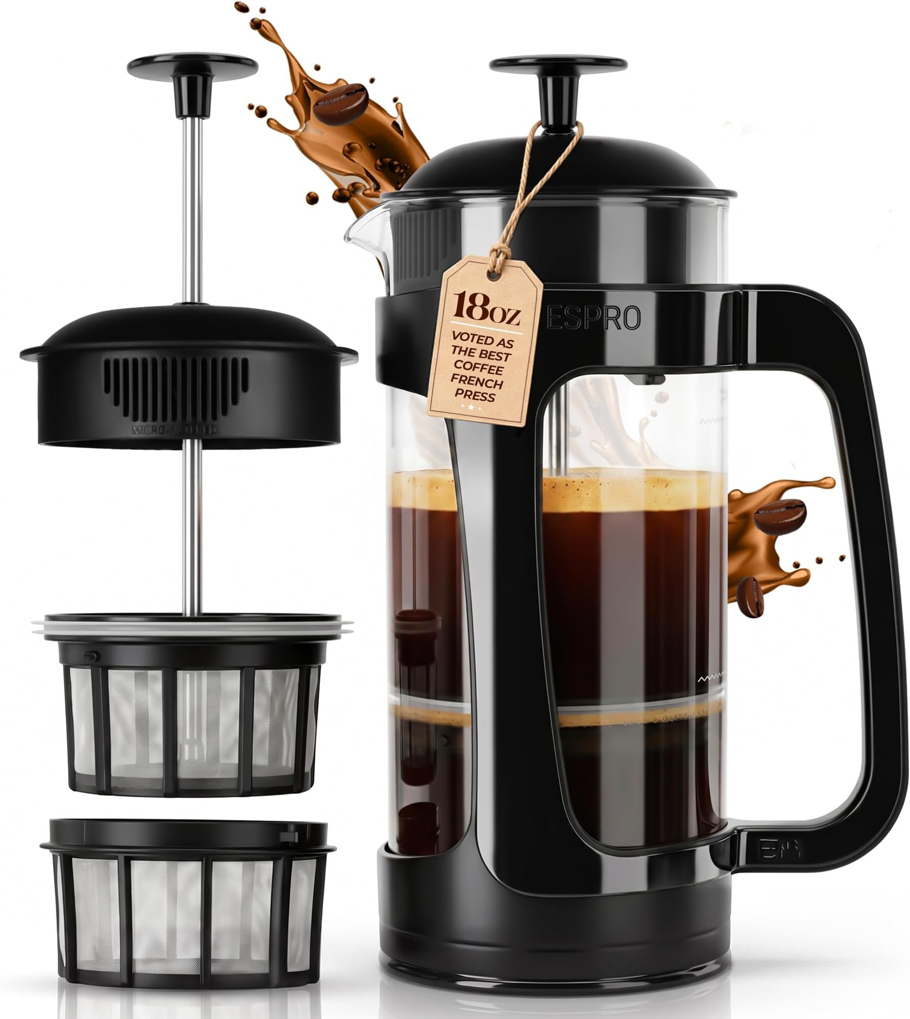Espro P3-18oz Plastic & Glass Coffee Maker