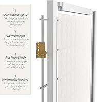 Vista 181 de Red Lantern Panel de ventana Shoji de 6 pies de alto, divisor de habitación de 3 paneles de palisandro