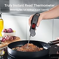 Vista 11 de Termómetro digital profesional para carne, lectura instantánea de 1 segundo, precisión de ± 0.5 ℉, termómetro de alimentos certificado NIST y NSF