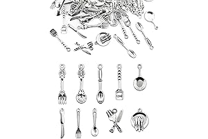 100 pcs Dije de Bala con Cuchara y Tenedor