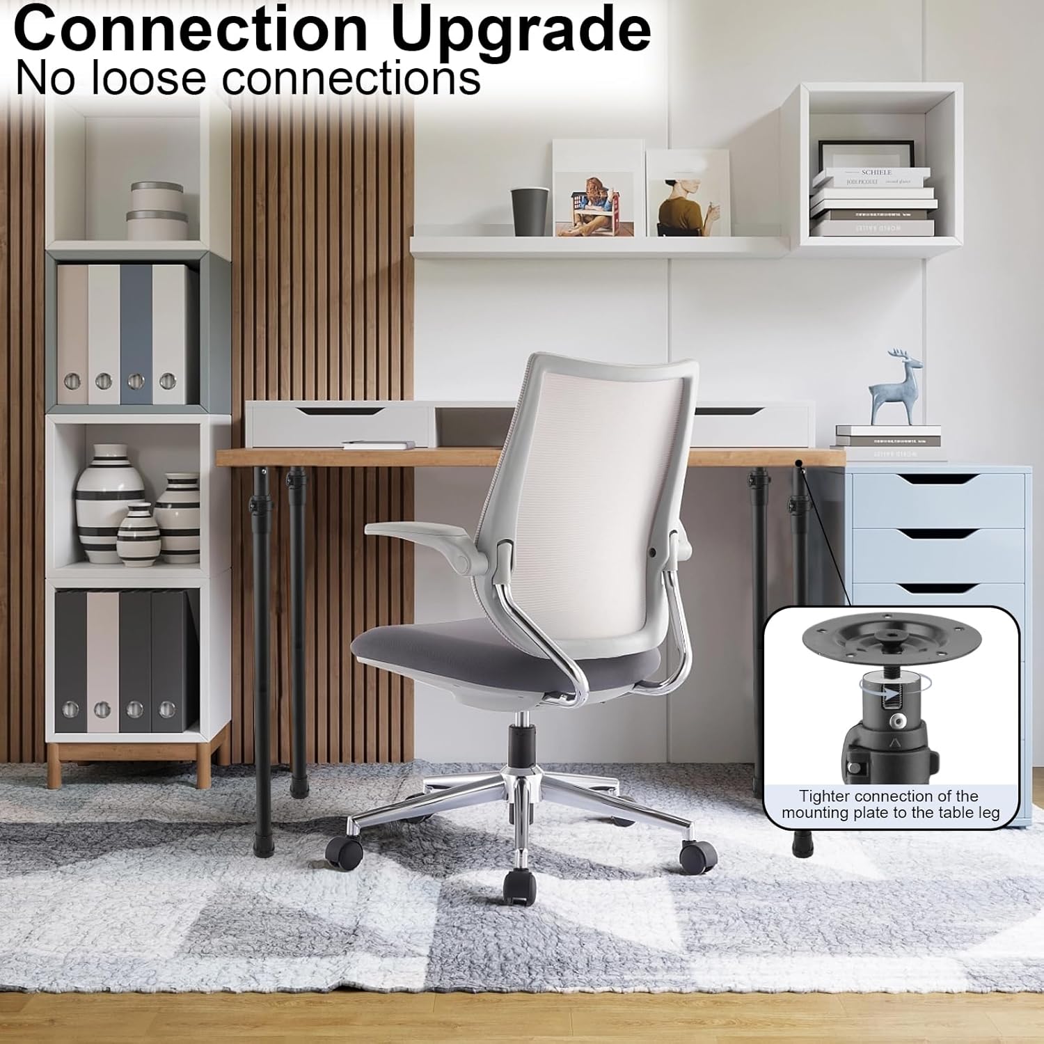 Adjustable Metal Table Leg, 31" to 43.5" Telescopic Table Legs Adjustable Furniture Legs Set of 4 for Home Office DIY Desk Legs Steel Metal Material Black