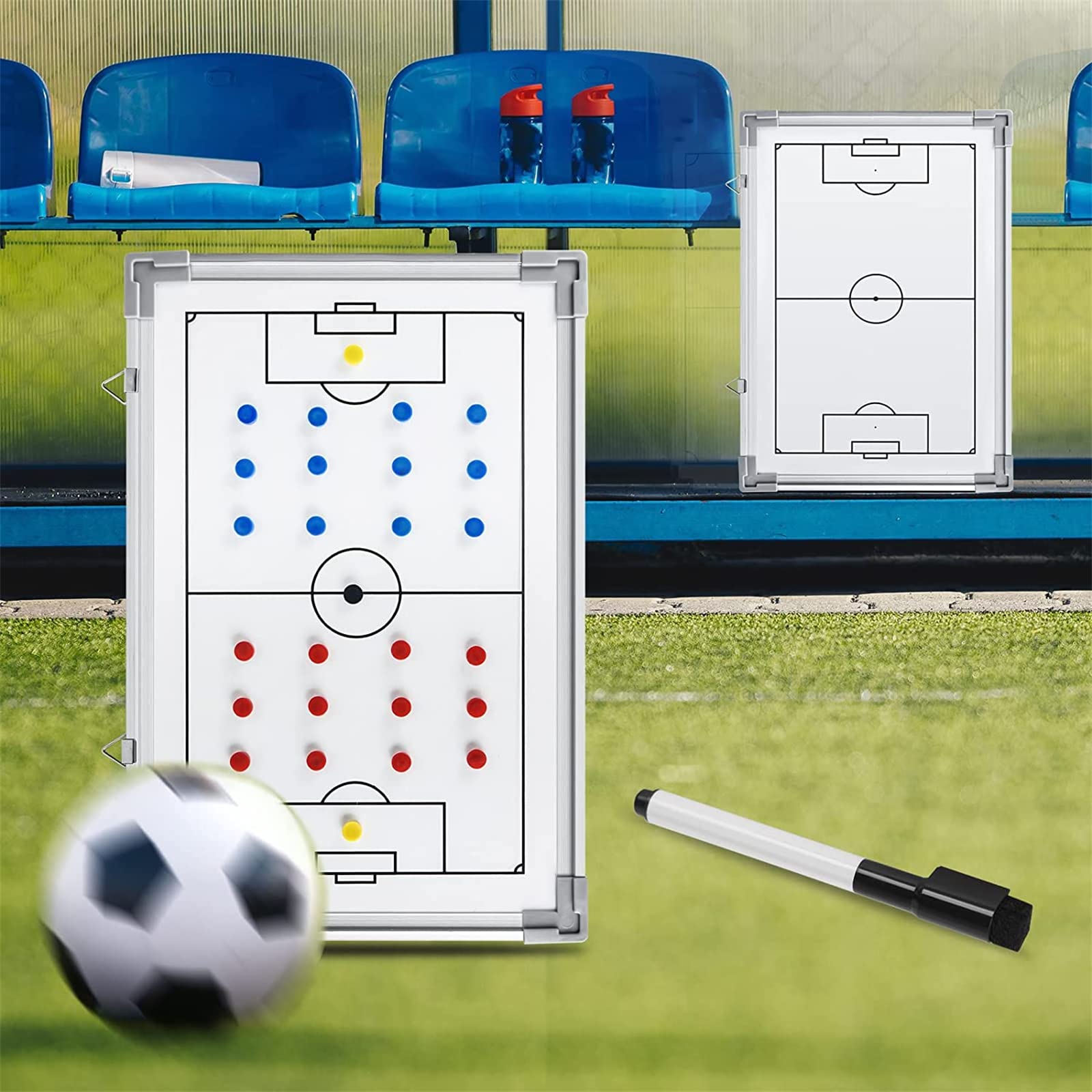 Tableau de bord d'entraîneur de football avec surface magnétique et haute résistance