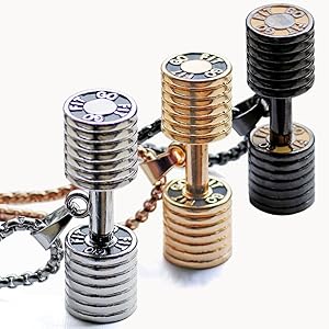 Pendant Necklace For Men Women Stainless Steel Gym Sports Fitness Barbell Weight Plate Dumbbell Chain Ci187gr8z8d
