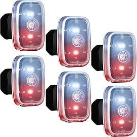 Mudder Running Lights for Runners Rechargeable LED Safety Lamps USB Rechargeable Clip on Strobe Bicycle Tail Lamps with 5 Modes Flashing Bike Lights for Night Riding Walking Hiking Pet Dog(6 Pieces)