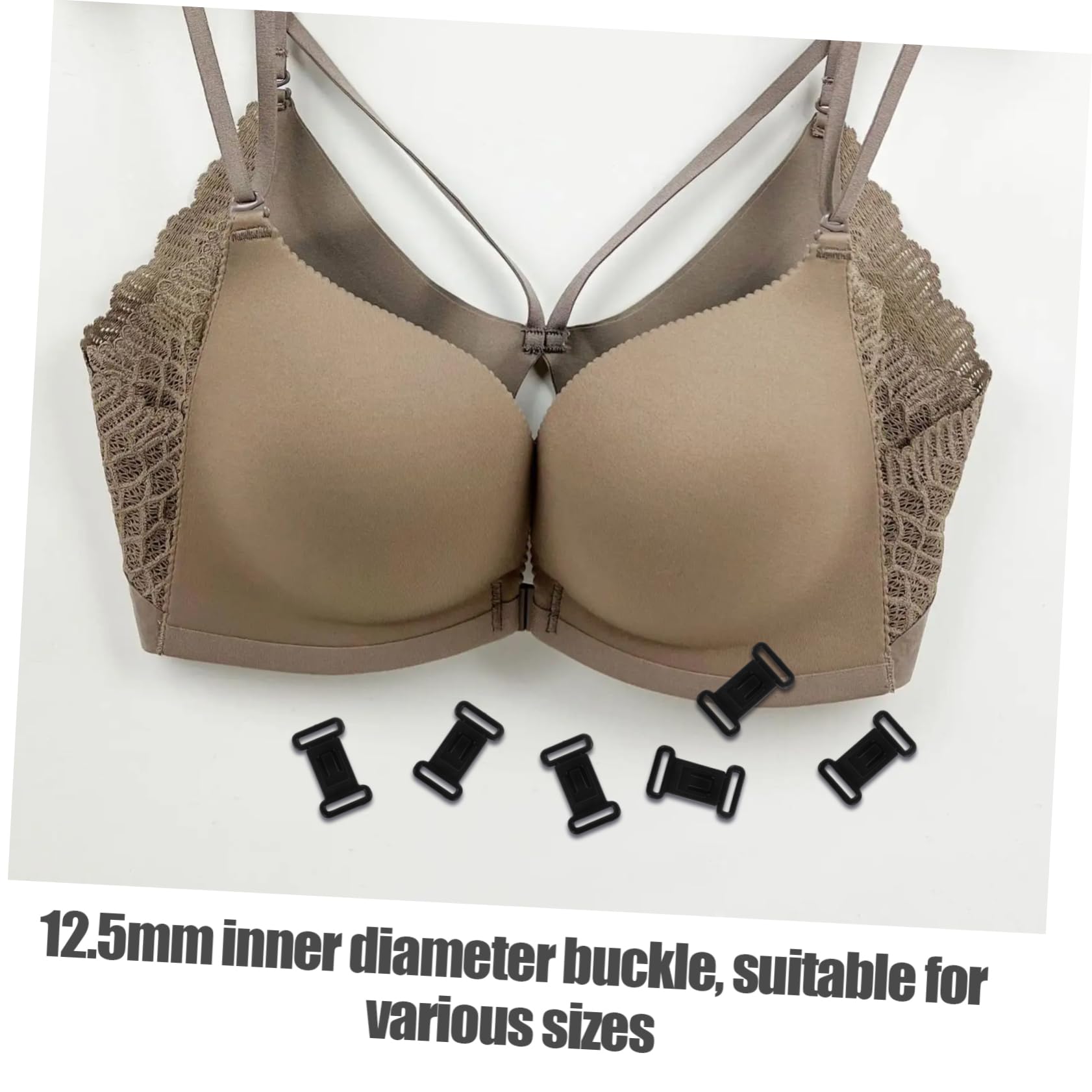 LALAFINA 500sätze Verstellbare BH-Haken Praktische Bügelversteller Für Frauen Hochwertige Und Langlebige BH-schnallen Für Alltag Und Sport rutschfeste Lösung Für Perfekten Sitz