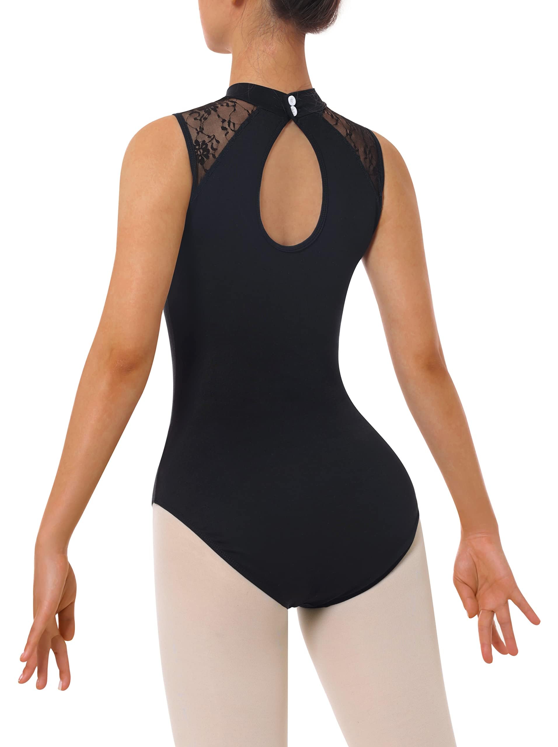 Balletto da ballo Leotard del collo di tartaruga delle donne con il pizzo durevole adulto Ginnastica Dancewear
