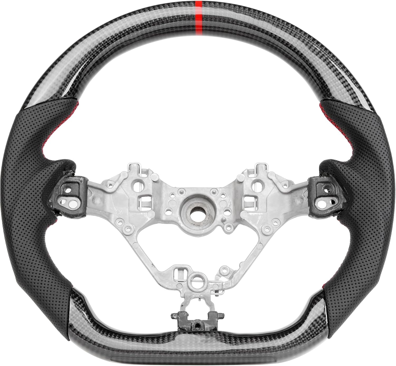 Carbon Fiber Steering Wheel for Toyota 86/Subaru BRZ 2017-2024 Equipped with Anti Slip Grooves D-Shaped Flat Bottom Steering Wheel