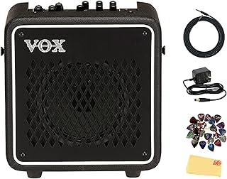 Mini Go 10 10-Watt Guitar Combo Amplifier - Black Bundle with Instrument Cable, AC Adapter, Polishing Cloth and Austin Bazaar Exclusive 24-Pack Picks