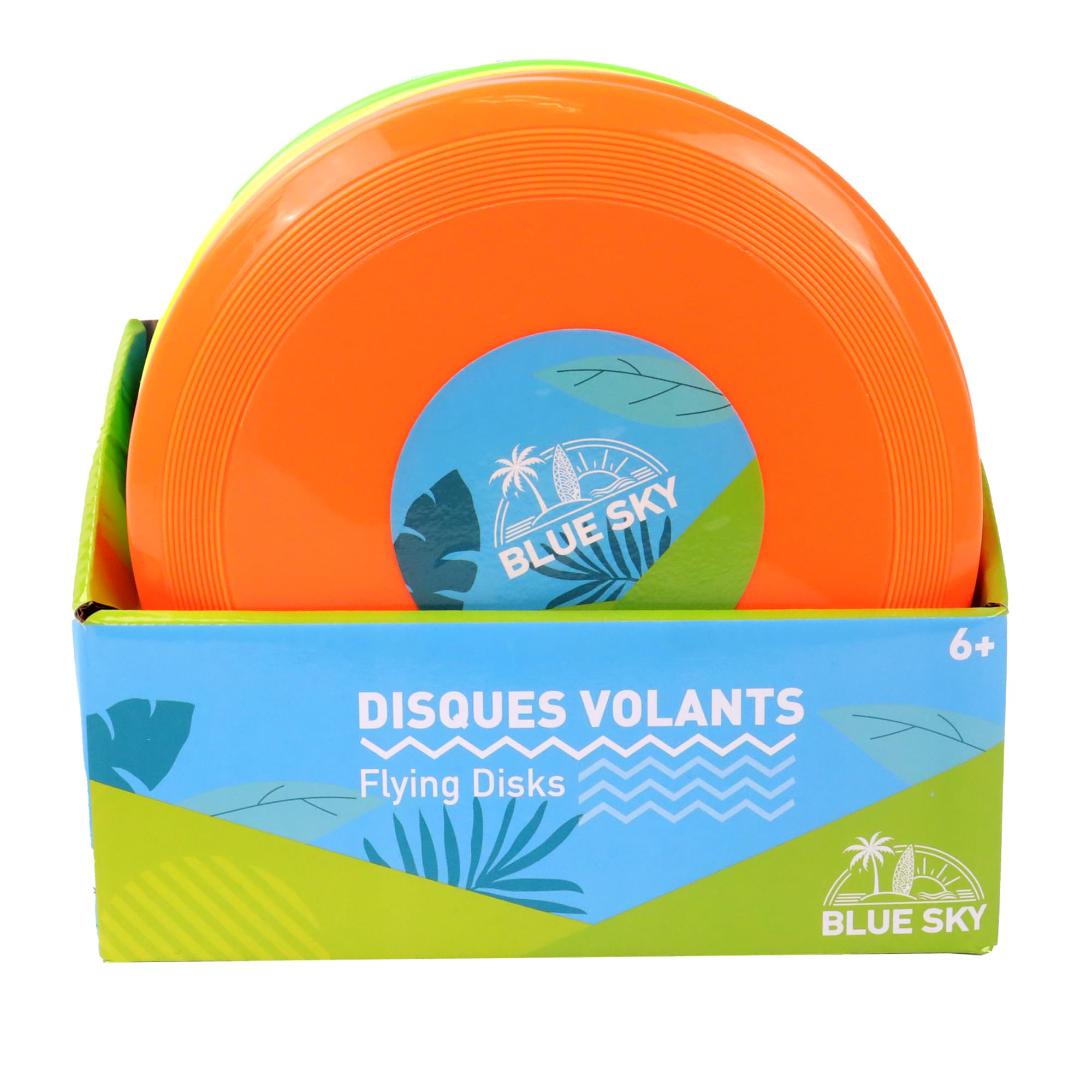 BLUE SKY - Disque Volant/Frisbee - Jeu de Plein Air - 047903 - Couleur Aléatoire - Plastique - Jouet Enfant Adulte - Jeu de Plein Air - Frisbee - À Partir de 3 Ans