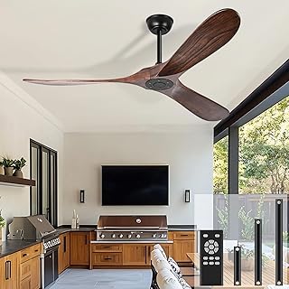 Ceiling Fan with Remote (Wood Blades)