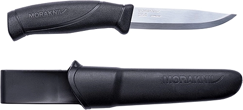 Morakniv Faca Companion de lâmina fixa para ambientes externos com lâmina de aço inoxidável Sandvik, 10 cm