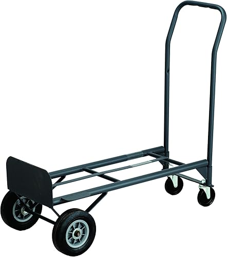 Carrito de mano Safco Products 4063, color gris, plataforma de tamaño grande, 4070