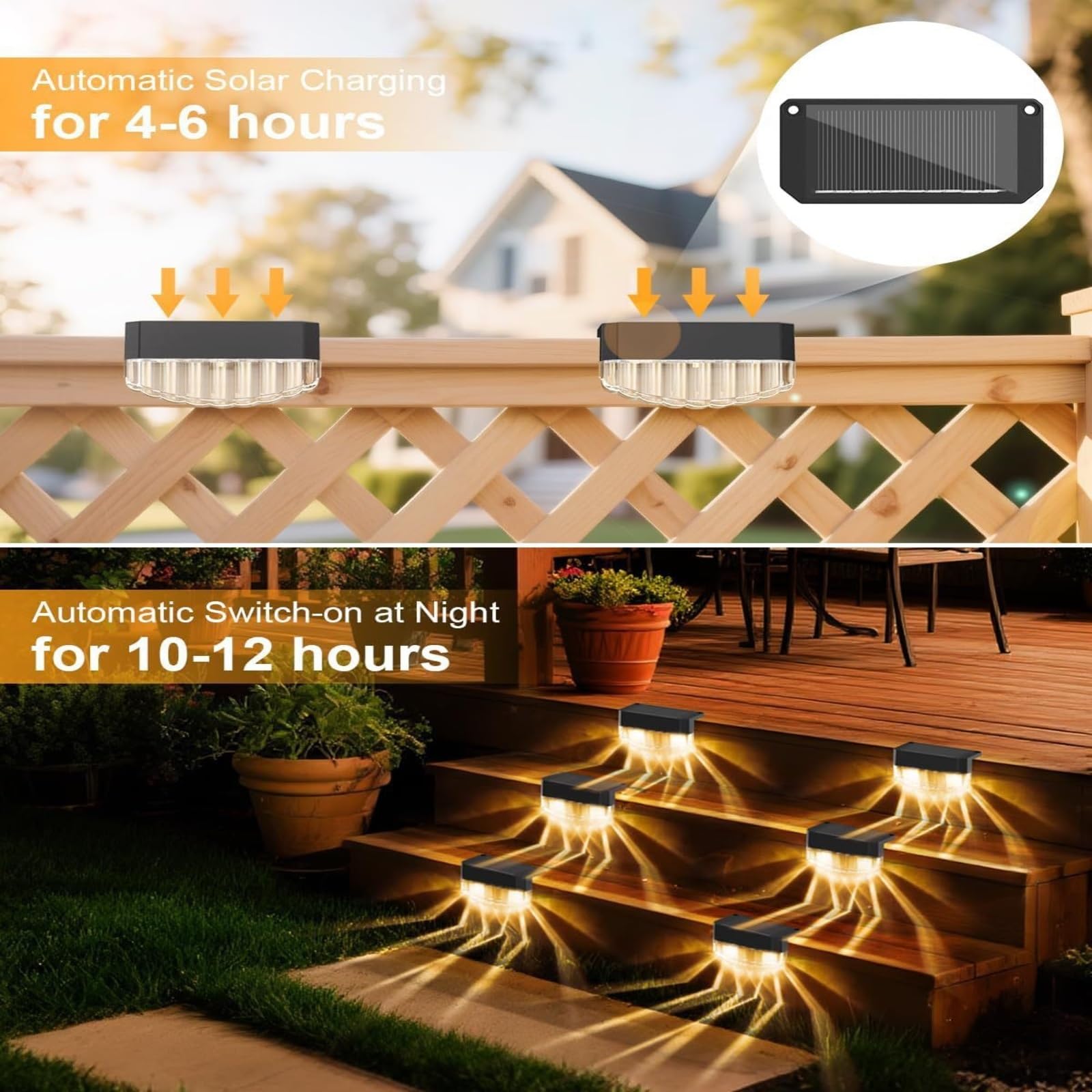 Luci Solari da Terra, Luci Solari Per Esterni, Confezione Da 8/16 per passerella da patio(Warm light,16pcs)