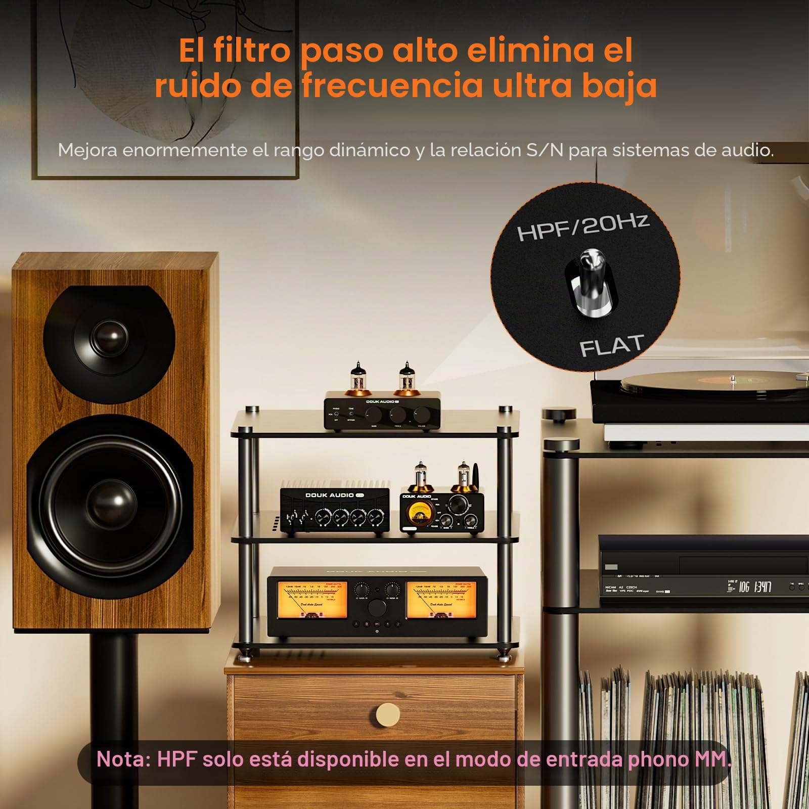 Set composto da preamplificatore phono P7 e cavo RCA premium: preamp MM a valvole ECC83 con uscita XLR + cavo RCA direzionale OFC | Per giradischi, amplificatori Hi-Fi e sistemi home theater audiofili
