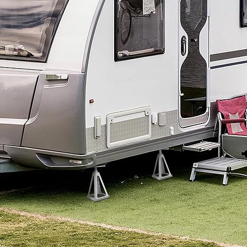 Miniatura 8 de VEVOR Gatos estabilizadores de RV, paquete de 4 gatos de nivelación de aluminio para RV, gatos apilables para caravana, remolque, cámper, soporte de