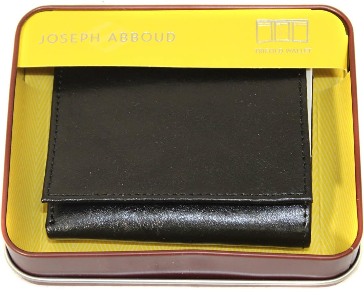 Joseph Abboud Tri-Fold Leather Wallet - Black