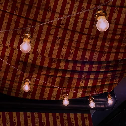 Miniatura 6 de Telón de fondo de circo para Halloween, decoraciones espeluznantes de carnaval, telón de fondo de plástico espeluznante, decoraciones de carnaval