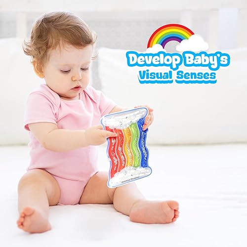 Miniatura 6 de LESONG - Juguete sensorial arcoíris para niños pequeños de 35 y 7 años, para niños autistas con necesidades especiales con TDAH, autismo, ansiedad