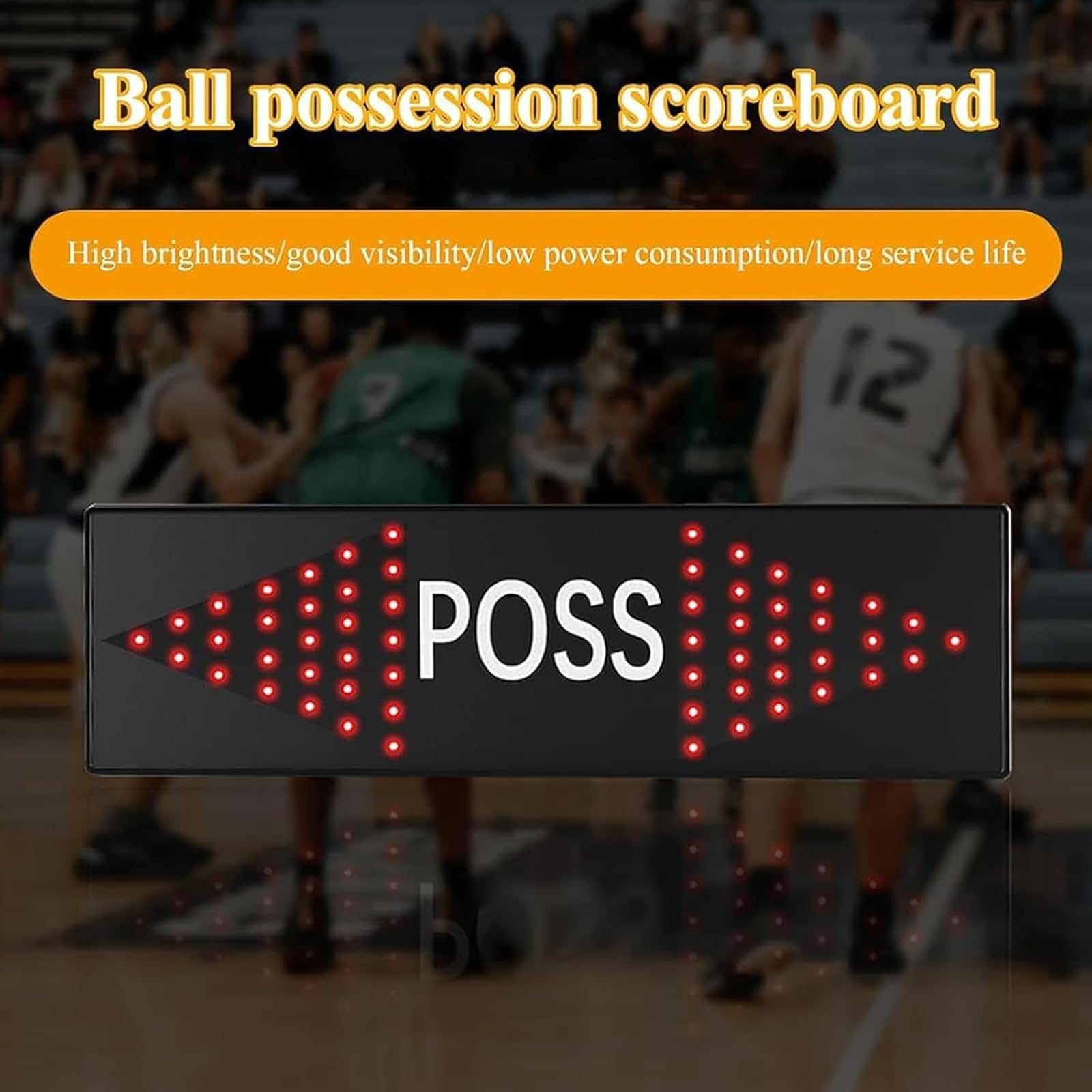 McbeAn LED Basketball Possession Indicator, Ball Possession Indicator, Direction Display, High Brightness and Good Visibility, for Scrimmage, Practice, Basketball Matches