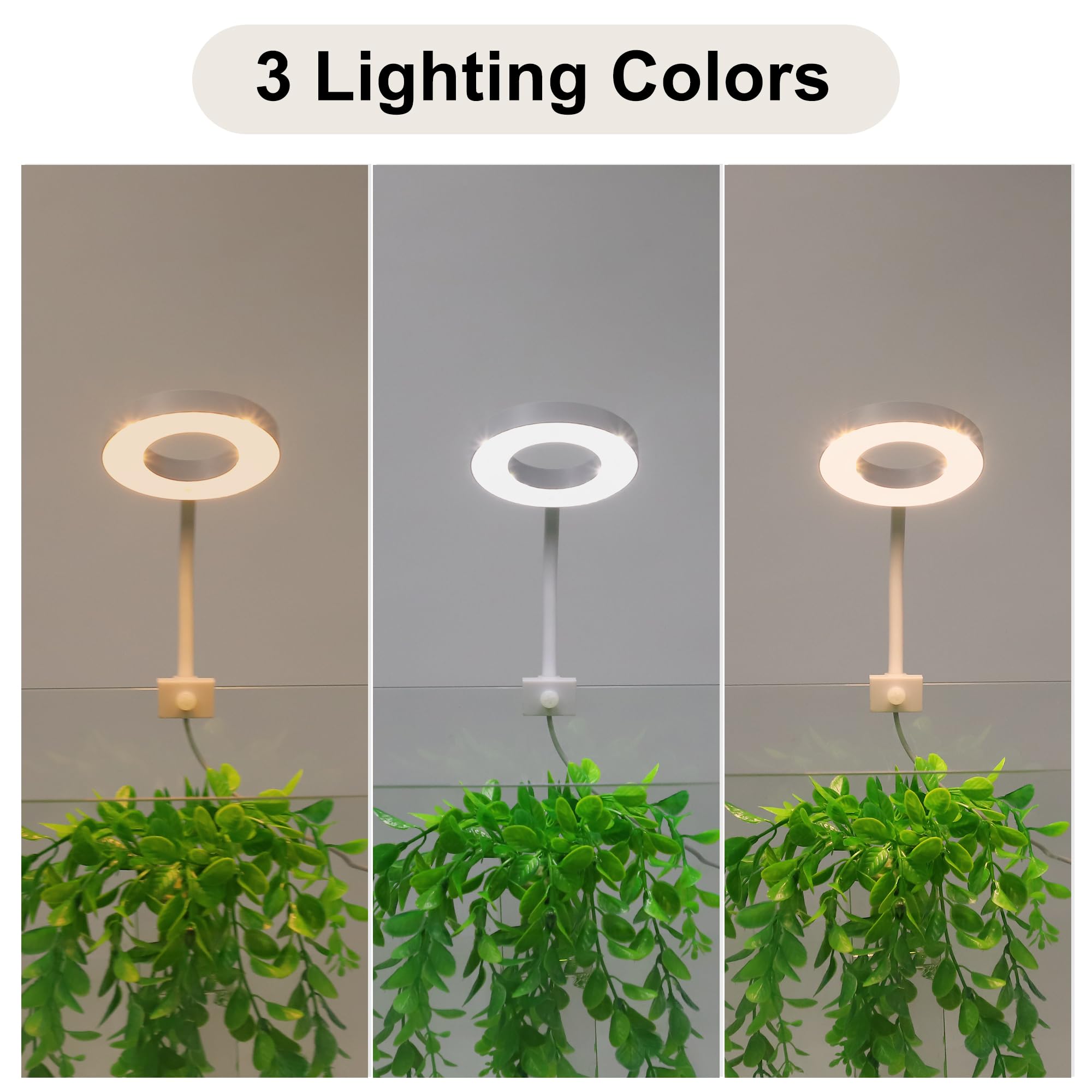 CAPASTEC Fish Tank Light, Aquarium Light, USB Small Aquarium Light, 360° Rotate Timer Aquarium Lamp, White - Image 3
