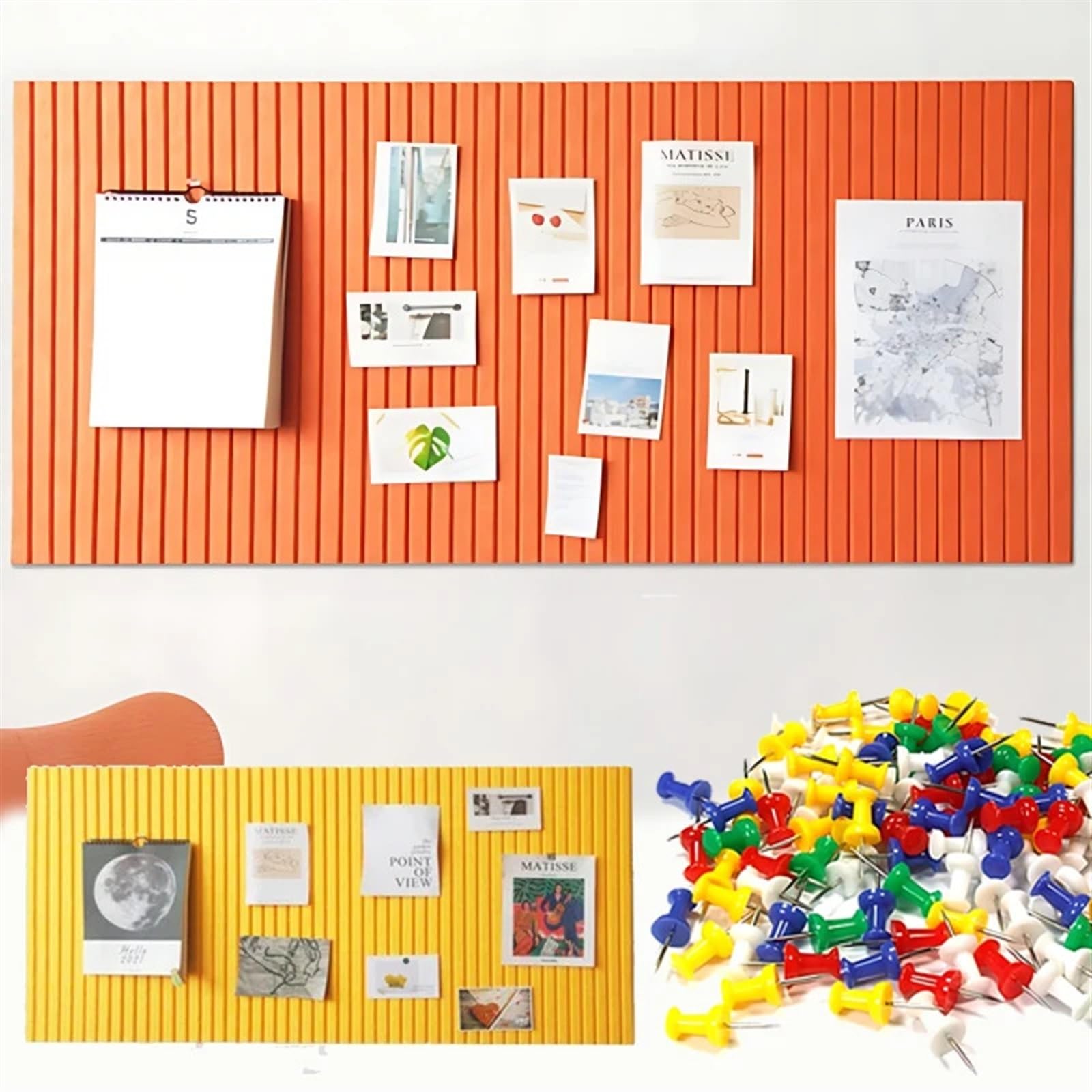 Tablon de anuncios Pegatinas de pared de fieltro for exhibir trabajos escolares, tablón de anuncios, pared de fotos de oficina, hogar, sala de estar, TV, fondo, decoración de pared(Grey,60cm*120cm)