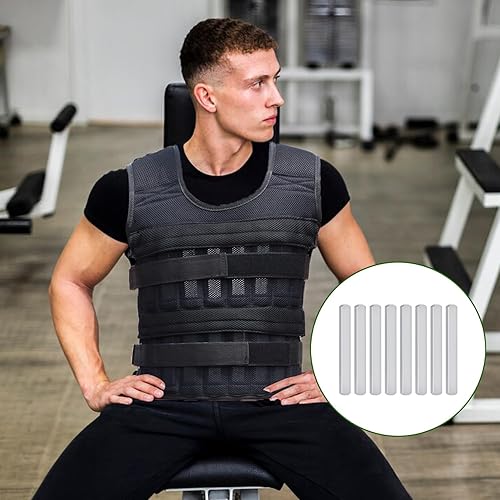 Miniatura 5 de 8 placas de acero para chaleco con peso, pesas de entrenamiento de fuerza ajustables con cabeza redonda, ideal para correr, trotar, cardio