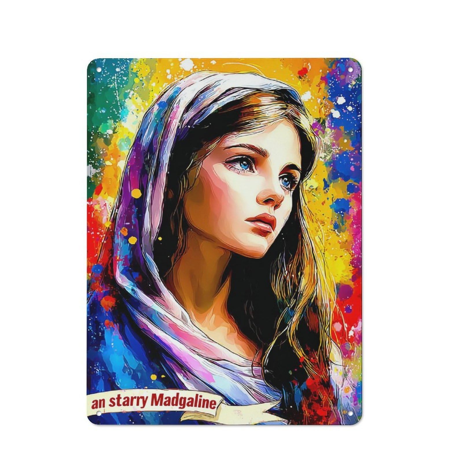 Junmoney Starry Night Inspirations A Colorful Journey 40X30cm Retro Tin Sign With For Living Room Or Hallway, A Decorative Metal Sign For Living Rooms And Hallways