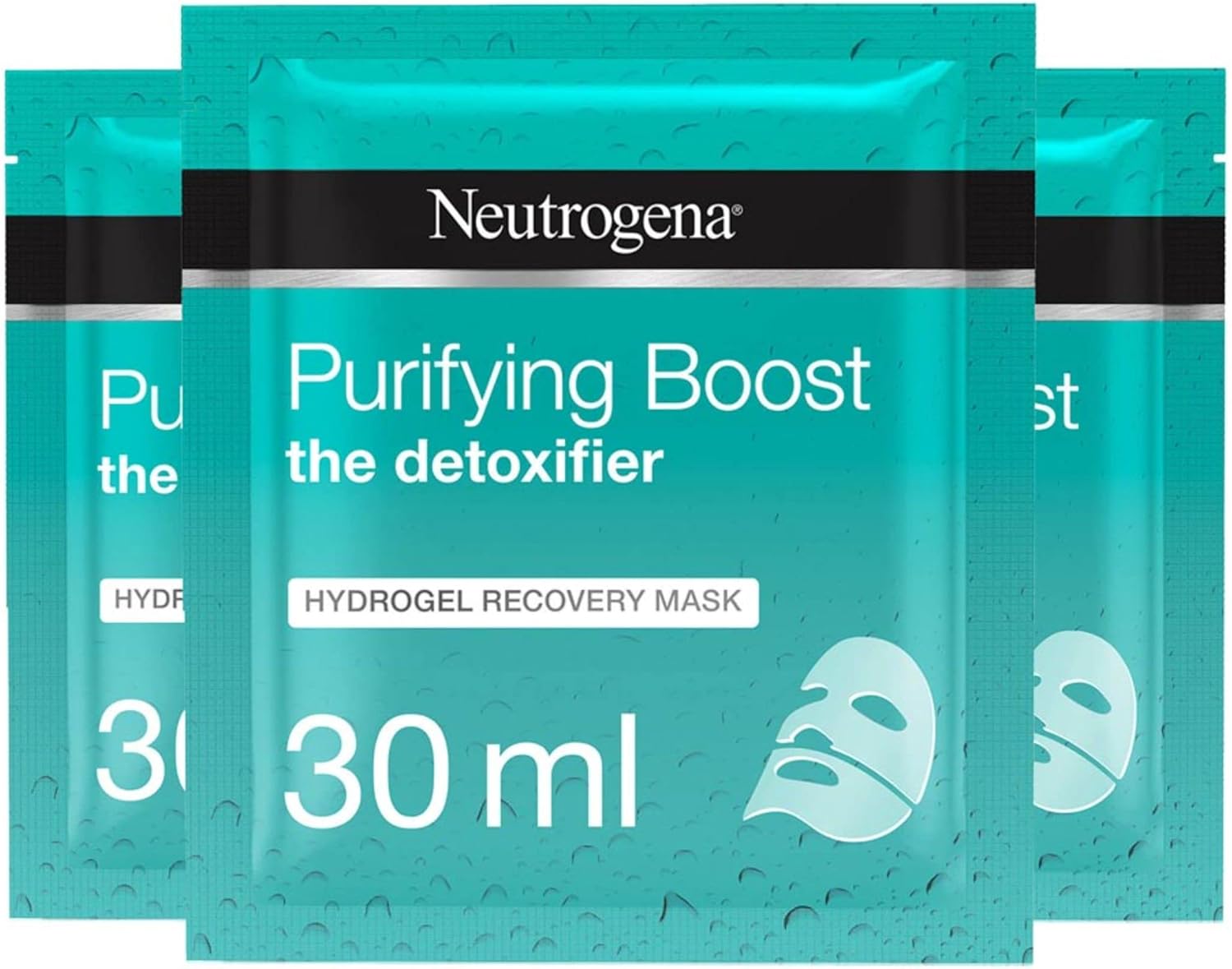 Neutrogena Face Sheet Mask, Purifying Boost Hydrogel, 30ML, Pack Of 3 Buy Online at Best Price