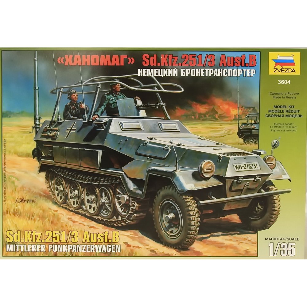 Zvezda 500783604 – 1:35 WWII pojazd silnikowy 251/3 wersja B zdalny czujnik