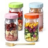 La Scala Chopped Salad Recipe (Easy Beverly Hills Copycat) - 717VHCknFOL. SL160 COOLCAA 4 Pack Glass Salad Jars with Lids and Fork, 32oz Mason Jar Salad Containers for Lunch with Removable Dressing Cup, Leakproof Glass Container for Lunch Meal Prep Jars, BPA Free & Reusable