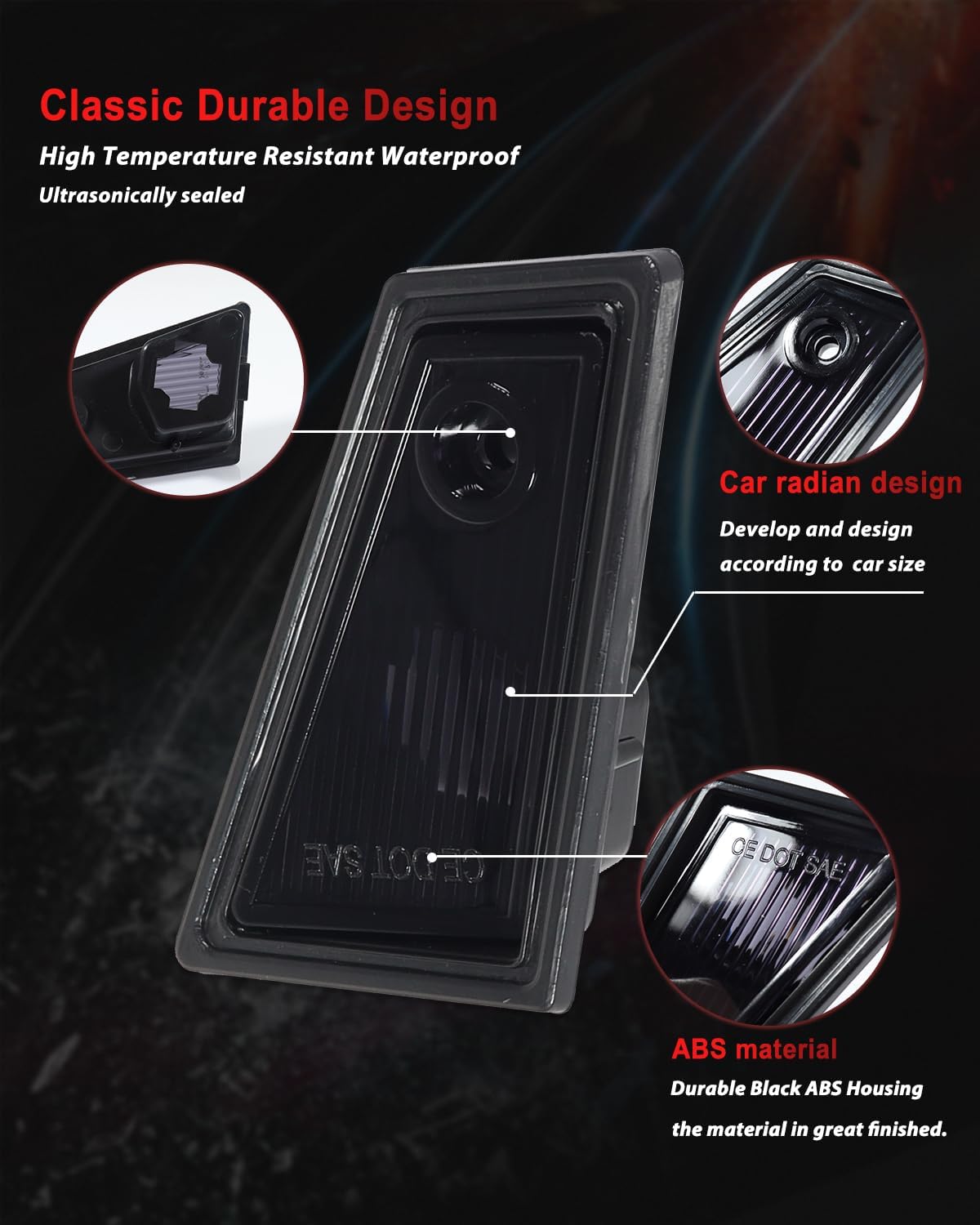Smoked 2PCS Icense Plate Light Housings Tag Lamp Assembly For 1979-1988 NEW Monte Carlo Monte Carlo SS LS
