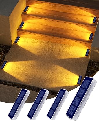 DetarZinLED 4 Pack Step Lights + 4 Pack Pathway Lights