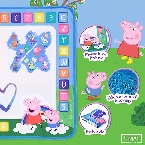 Miniatura 4 de Peppa Pig - Tapete reutilizable para garabatos de agua para niños, tablero de dibujo a color, para niños de 3 años en adelante, para niñas y niños