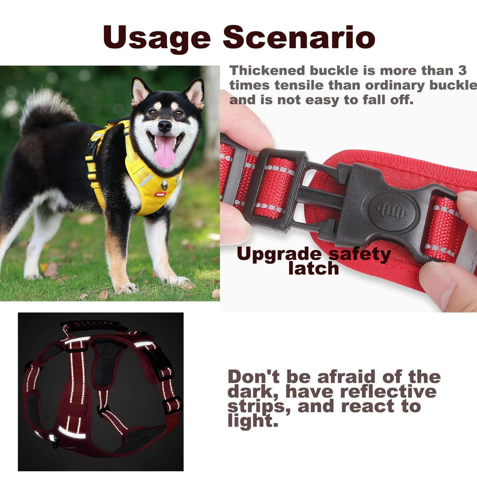 Pettorina Anti-Tiro per Cani con Guinzaglio da 5 Piedi, Gilet Riflettente per Cani con Maniglia di Facile Controllo, Gilet Regolabile per Animali Domestici per Cani E Gatti,Arancia,L