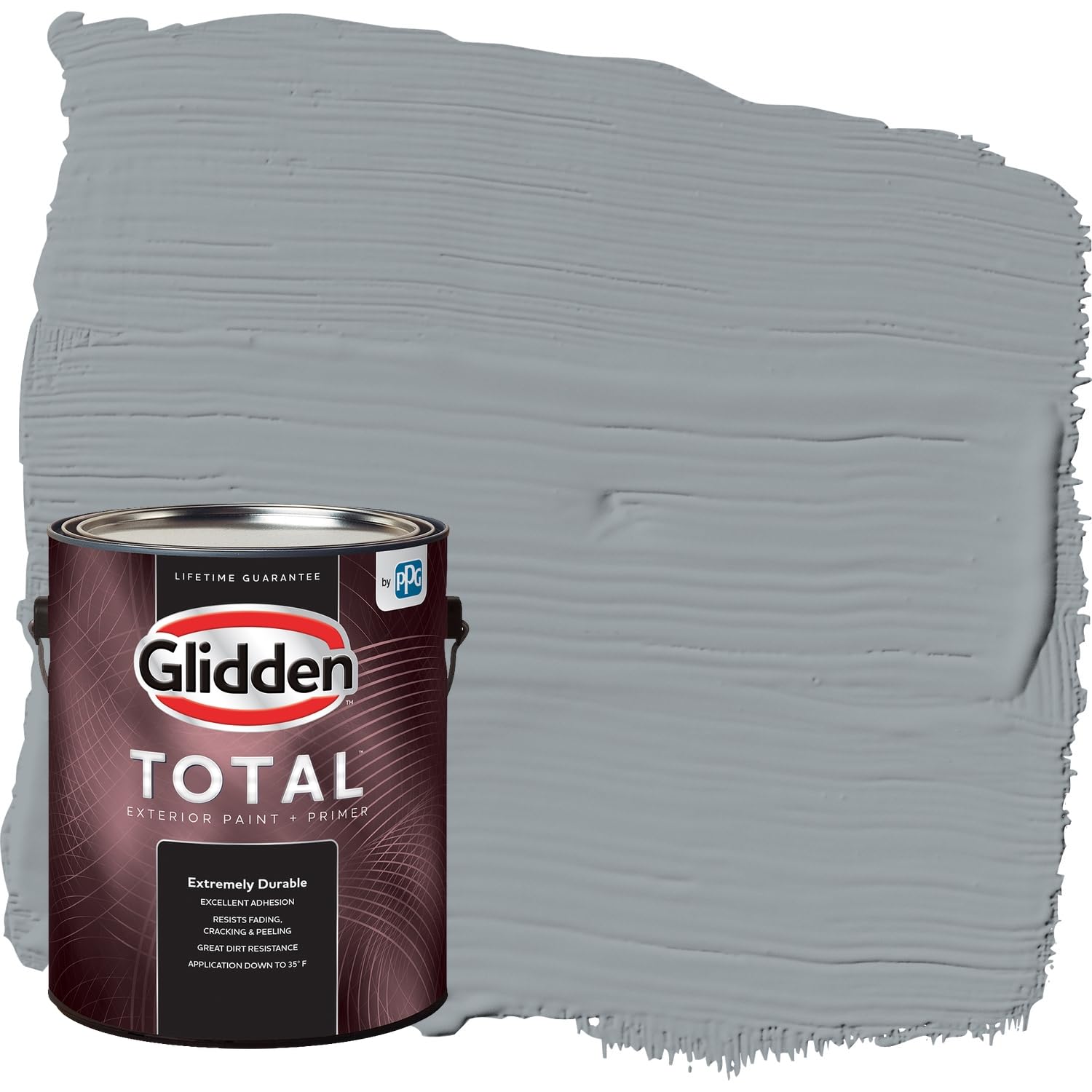 Glidden Total 1 gal. UFO/Gray Flat Exterior Paint with Primer