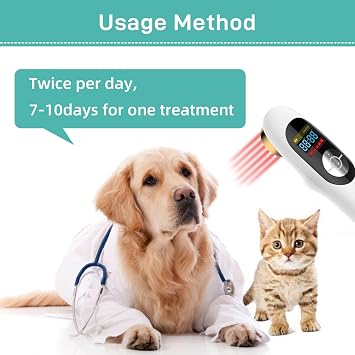 Red Light Therapy for Dogs - 12x 650 nm & 1 x808nm Infrared Red Light Therapy Vet Device, Portable Therapy Device for Pain Relief Arthritis, Spinal, Promote Blood Circulation
