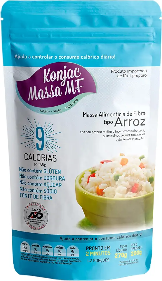 Konjac Massa MF Macarrão De Arroz Zero Carboidrato Konjac Massa Mf 270G