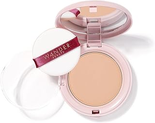 Wander Beauty Wanderlust Powder Foundation - Medium - Blurs and Evens Skin Tone - Perfects and Hydrates With Hyaluronic Acid, Aloe, Honeysuckle, & Vitamin E - Lightweight, Buildable Coverage - 0.31 oz