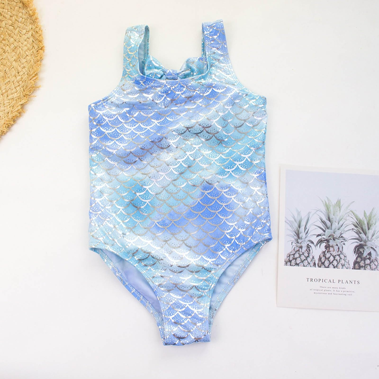 Generisch Bañador para niña de una pieza, traje de baño deportivo para la playa
