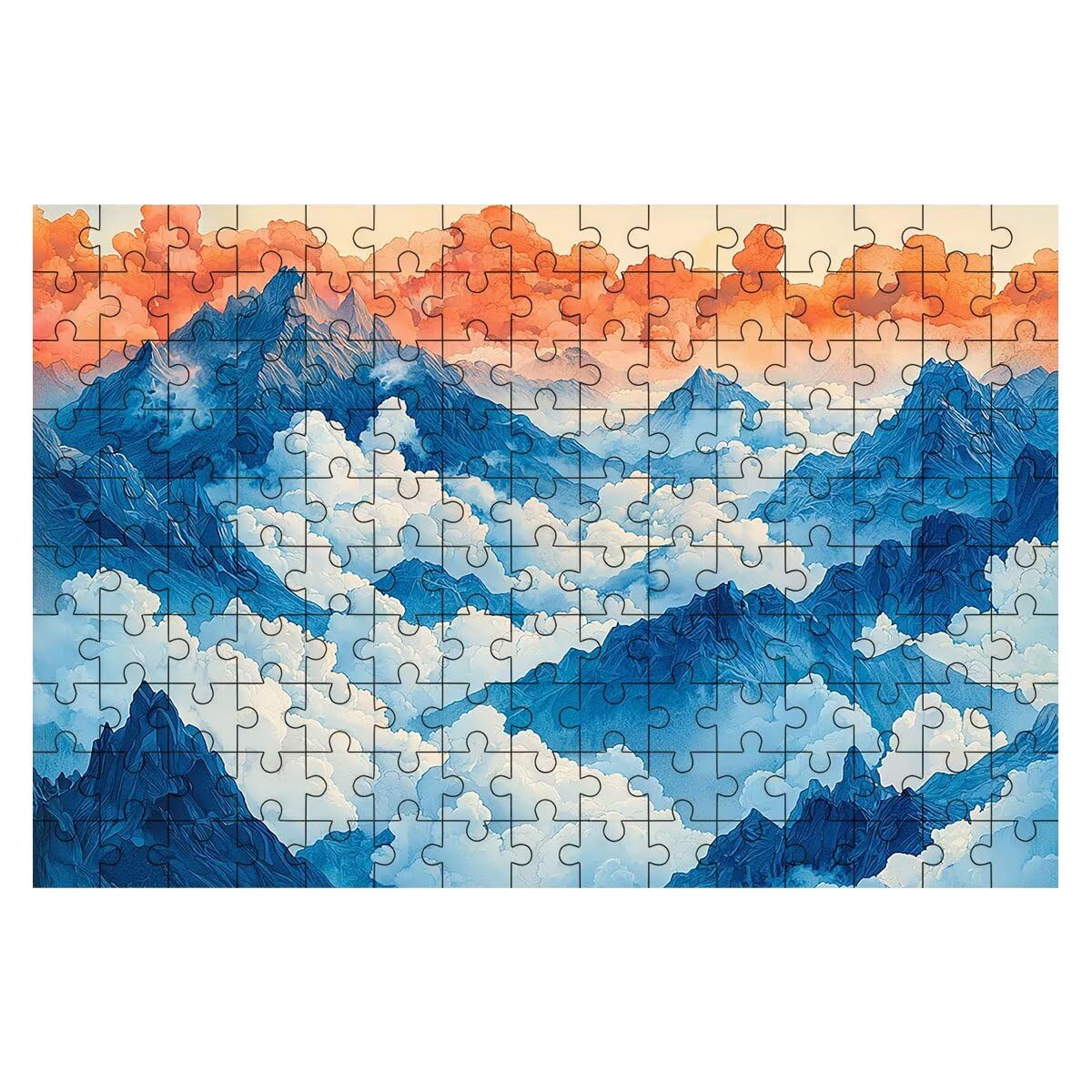 Puzzle 3000 elementów dla dorosłych, puzzle 3000 elementów góry, chmura puzzle dla dorosłych z wykwintnym pudełkiem do pakowania, gry edukacyjne, duże drewniane puzzle, prezent dla kobiet - 1641