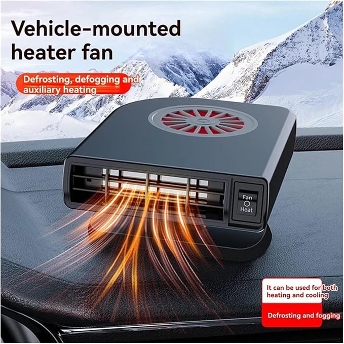 Calefactor Eléctrico Portátil 12V Convector con Ventilador y Rotación miniatura 5