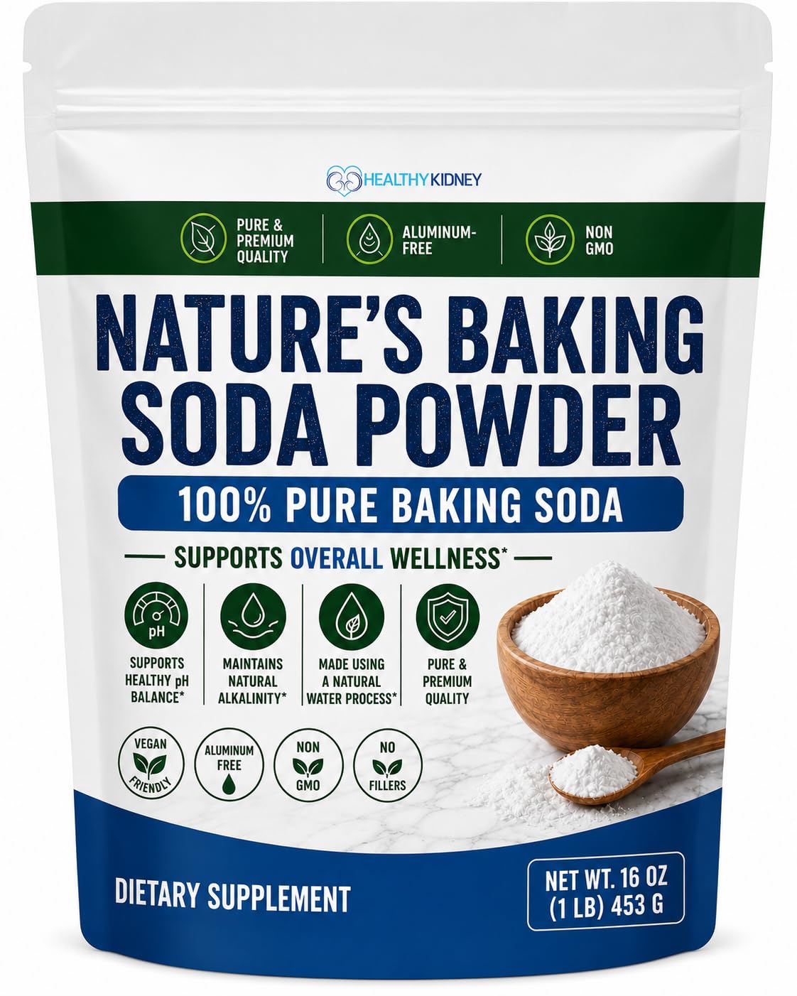 baking soda and glutathione mixture Nature's Supplement Powder Organic Use Aluminum Free Better Than Baking Soda Tablets. No Chemicals Pure Powder for Health, Kidneys, Stomach & Wellness 1lb : Health & Household Teen Health