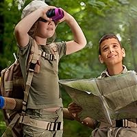 Vista 4 de BITy Juego de prismáticos para niños a prueba de golpes de 8 x 21 pulgadas con óptica real de alta resolución, observación de aves, regalos