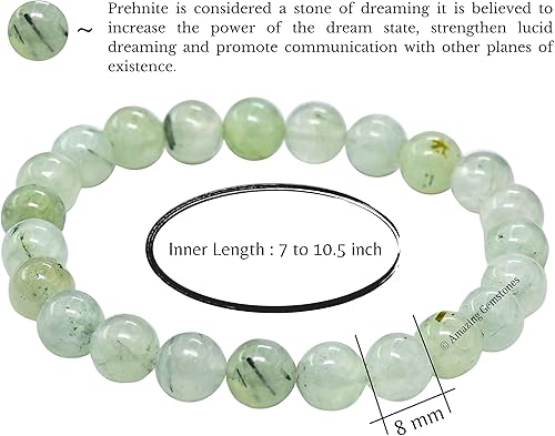 Vista 93 de Amazing Gemstone Crystal Bracelet for Women Men's Gifts - Protection Healing Crystal Bracelet - 8mm Gemstone Beaded Stretchable Bracelet Pulseras